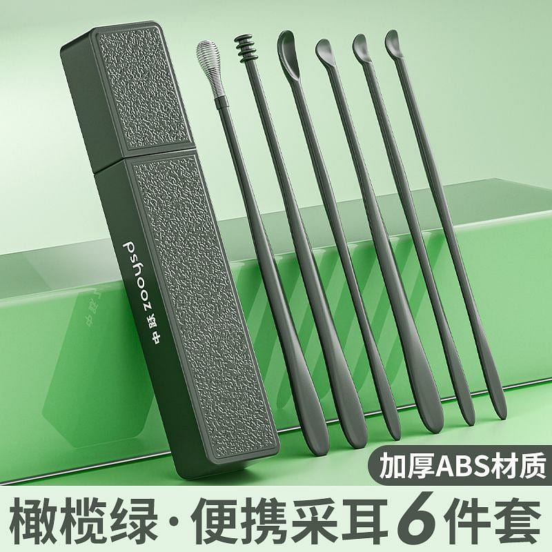 Ear pick set of 6 pieces. 1 bottle
