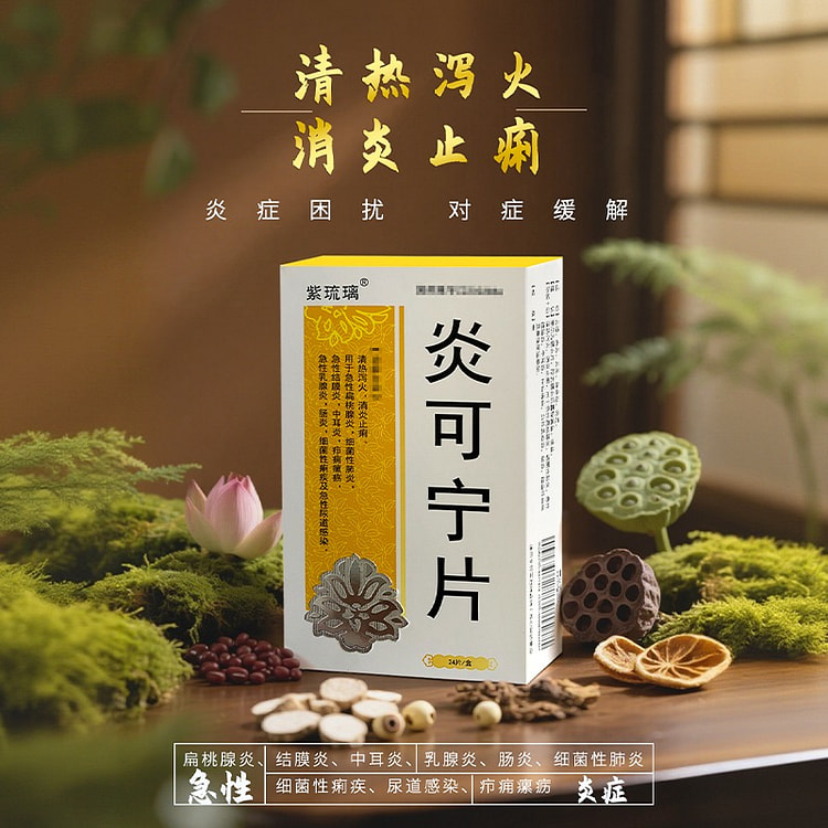 炎可宁片 24片 清热泻火 消炎止痢 急性炎症 1 盒