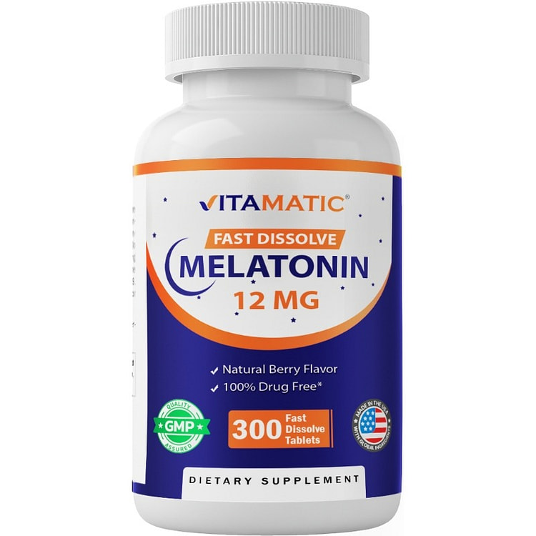 Vitamatic Melatonin 12 mg, 300 Tablets 1 each