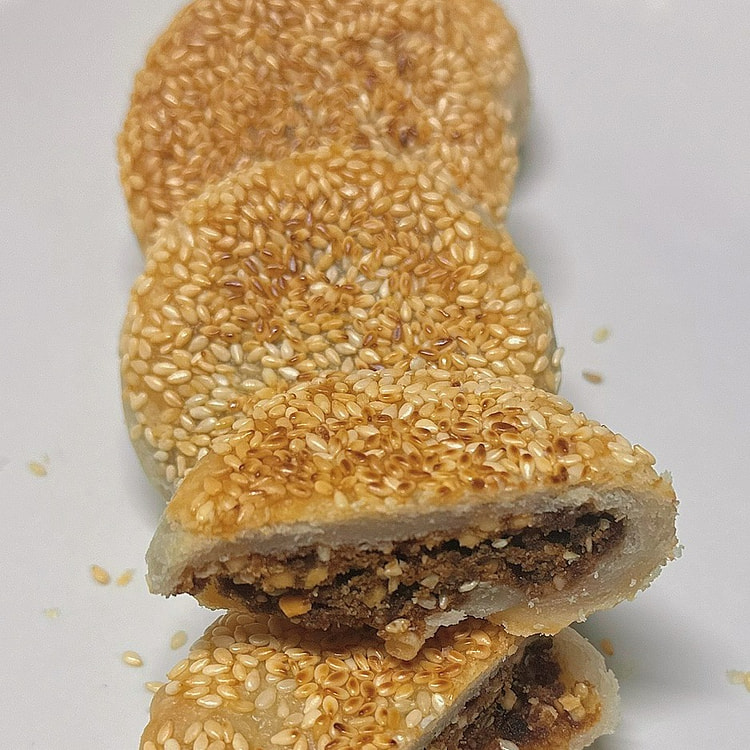 手工红糖花生芝麻馅饼（小饼4个）