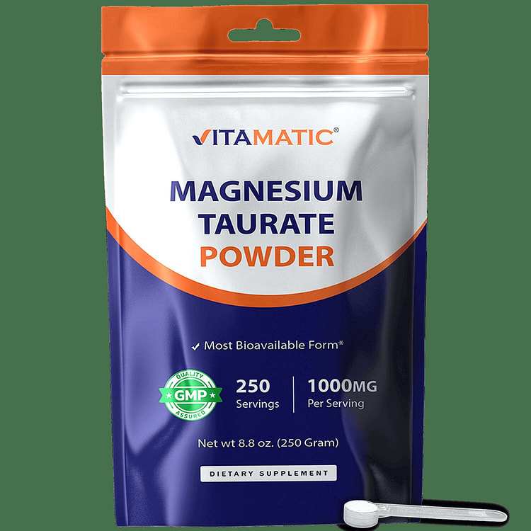 Magnesium Taurate 250gram Powder - 250 Servings