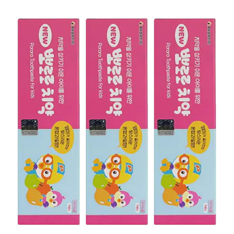 Pororo 儿童牙膏（混合水果味）90g *3