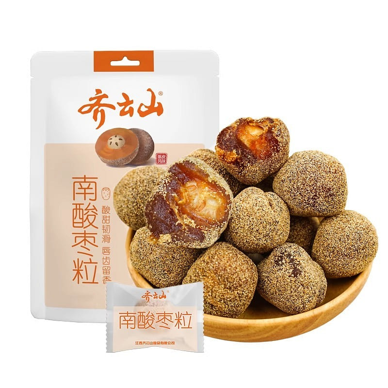 齐云山陈皮南酸枣粒零食酸枣糕休闲食品陈皮味酸甜 220g 1 份