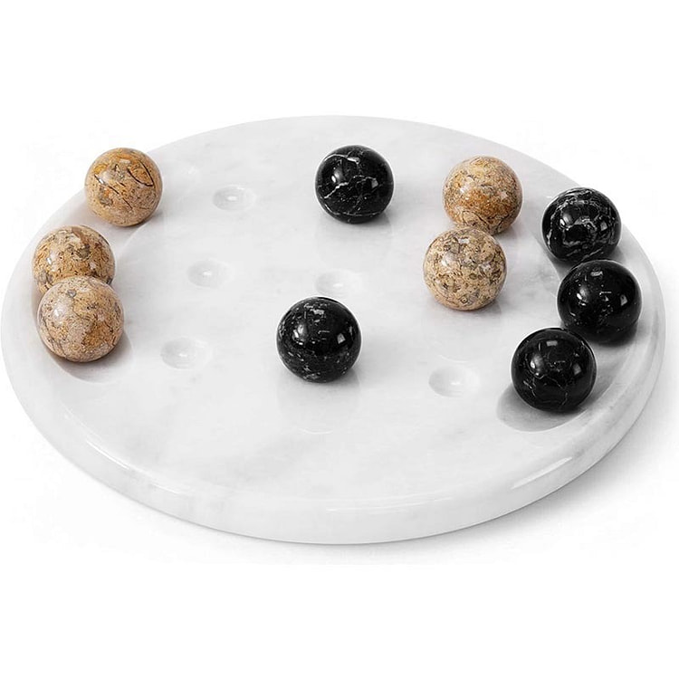 Radicaln Marble Tic Tac Toe Game, 10" Black/Coral
