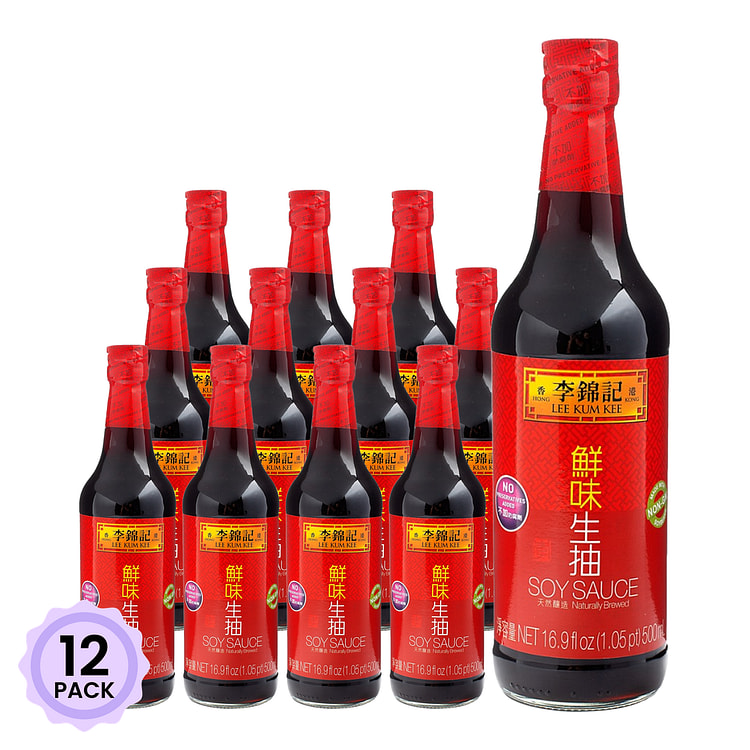 李锦记 鲜味生抽 500 毫升*12 包