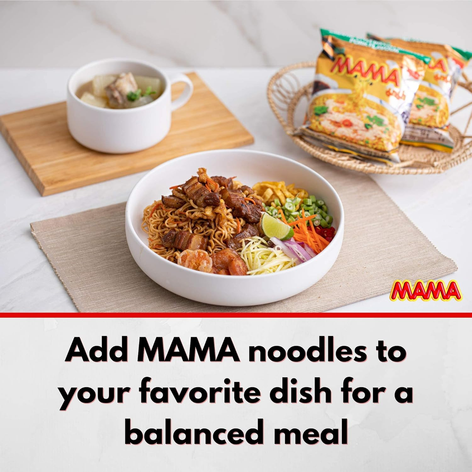 MAMA Instant Noodles Artificial Pork Flavor pack of 30 - Weee!