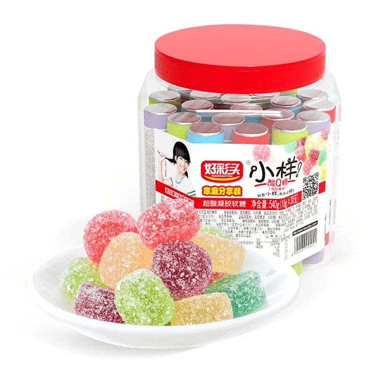 Xiaoyang Sour Q Candy Mixed Flavor 540g 1 Can 540 g