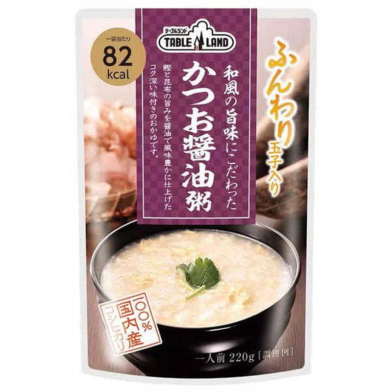Tableland Bonito Soy Sauce Porridge 220g Retort 1 each