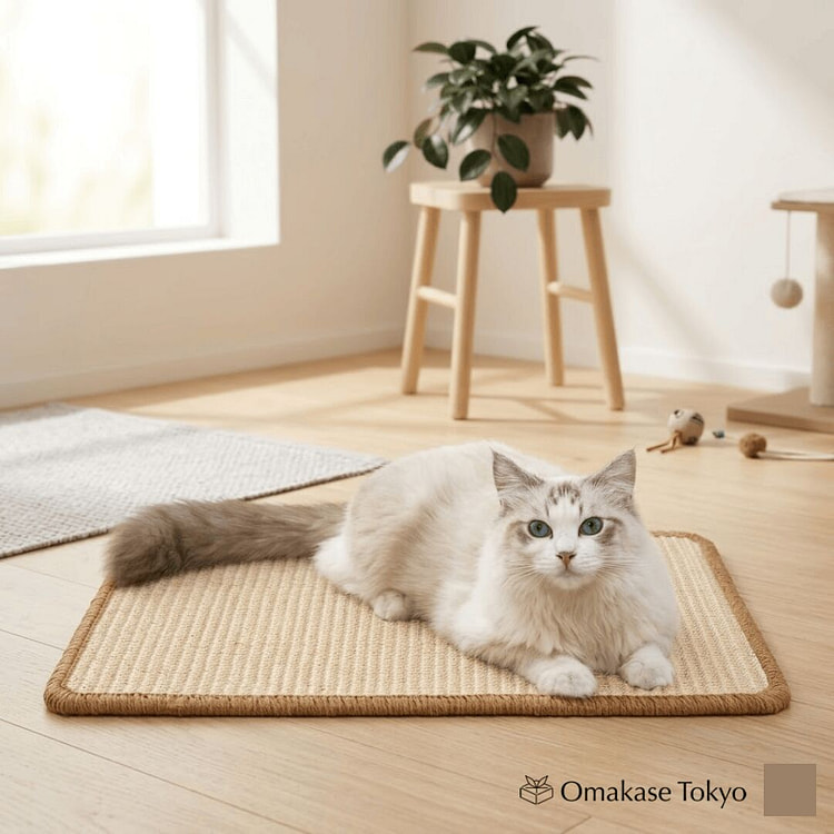 FUKUMARU Cat Scratcher Mat Beige (Natural Sisal) 0.88 lb