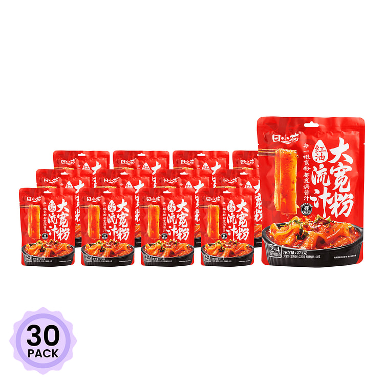 田小花 流汁大宽粉(红油味) 271 克*30 包