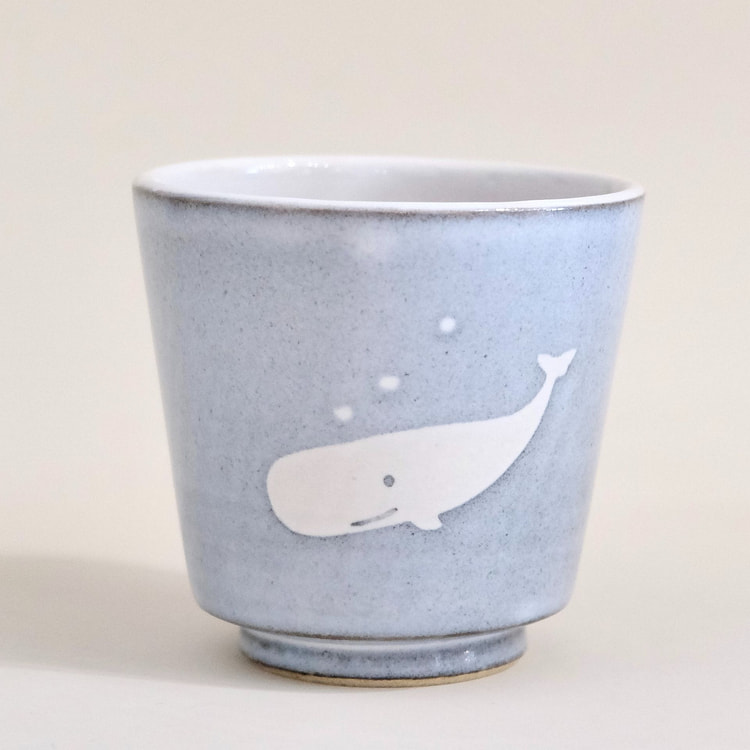日本作家器 糸賀陶房 290ml茶杯（礼盒装）鲸鱼