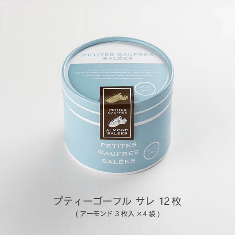 神户风月堂 迷你法兰酥薄饼 咸味杏仁 12枚 1 份