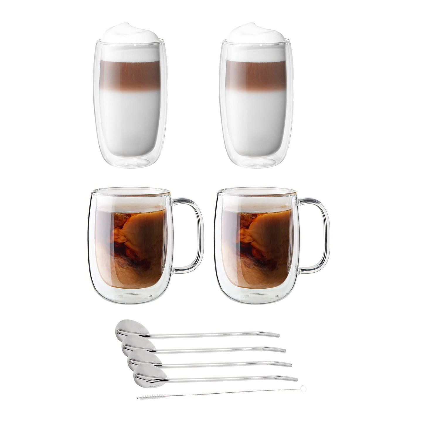 ZWILLING Sorrento Double-Wall Coffee and Beverage 9-pc Glassware Set 1 개