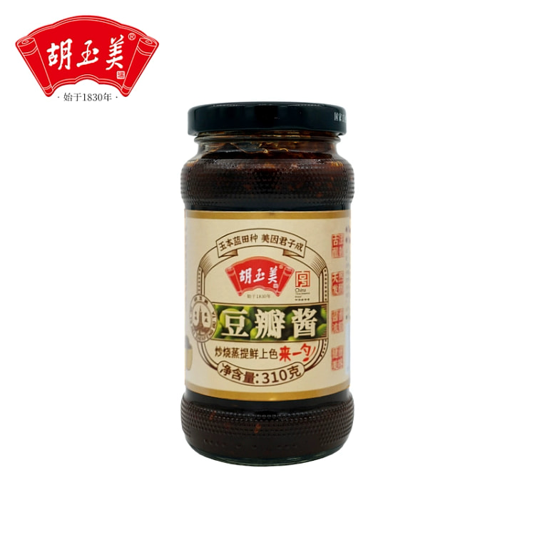 胡玉美豆瓣 安庆特产蚕豆酱家用调味下饭酱拌面酱蚕豆辣酱310g*1瓶