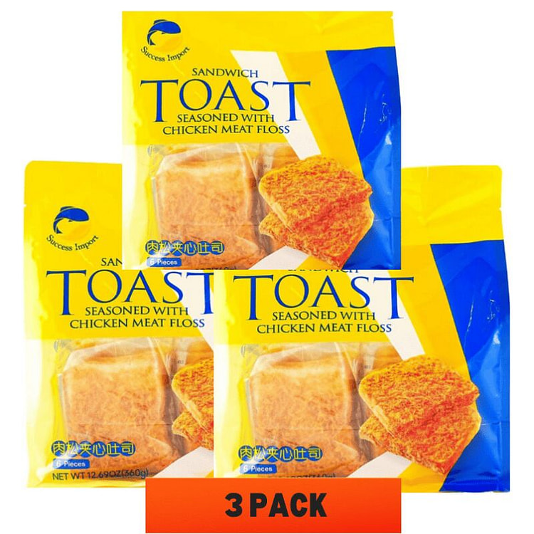 success Meat Floss Filled Toast 360g(6Pieces)*3pcs 360 g