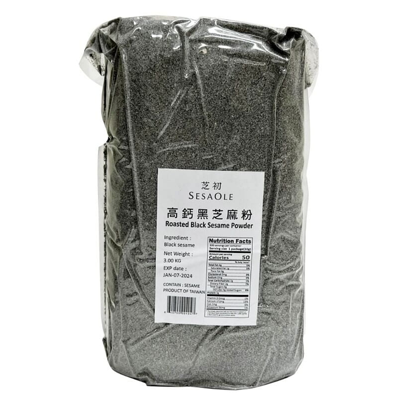 High Calcium Roasted Black Sesame Powder 3Kg 3000 g