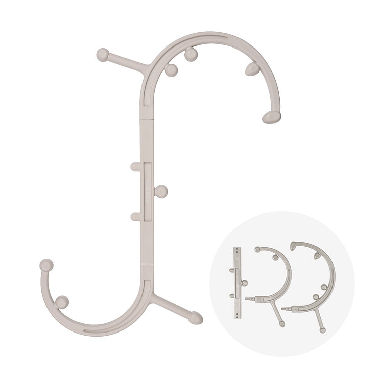 HubiCare 按摩棒，肌肉放松工具自我按摩钩手杖（米色）