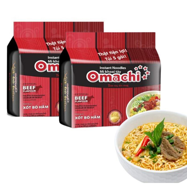 Omachi炖牛肉面 2袋装 (10包)