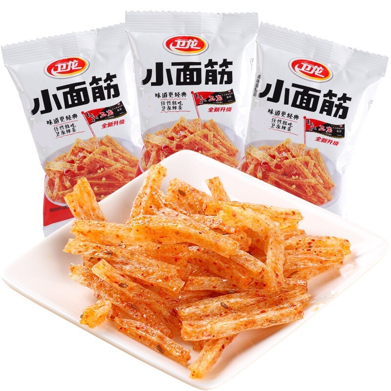 Wei Long Spicy Flavored Small Gluten Seasoned Noodle Products (about 20 packs) 500 g