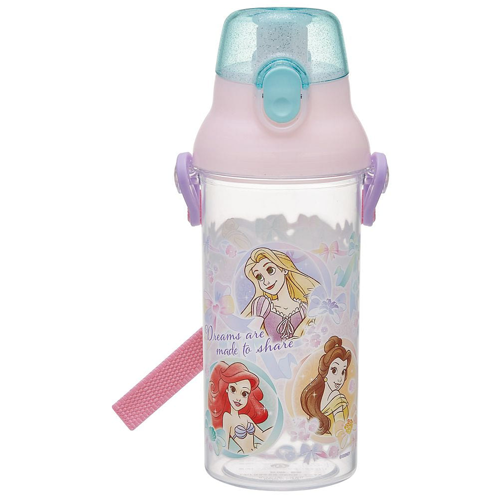 Skater Disney Princess Plastic Clear Water Bottle 480 ml