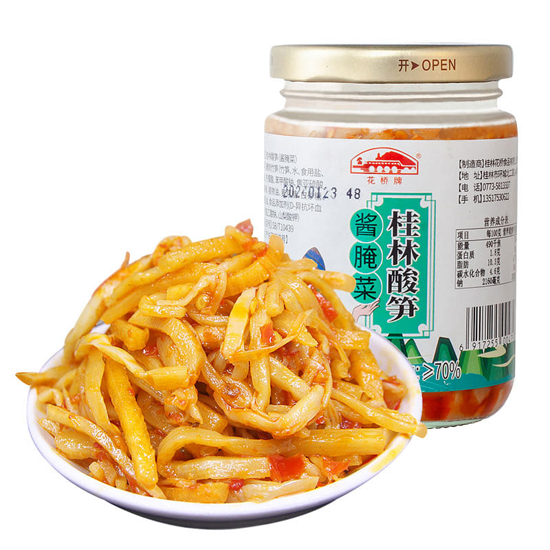 Sour bamboo shoots with snail powder 220g*1 can 220 g