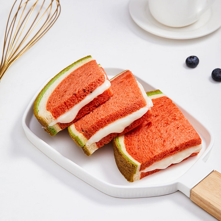 Watermelon toast bread filled toast