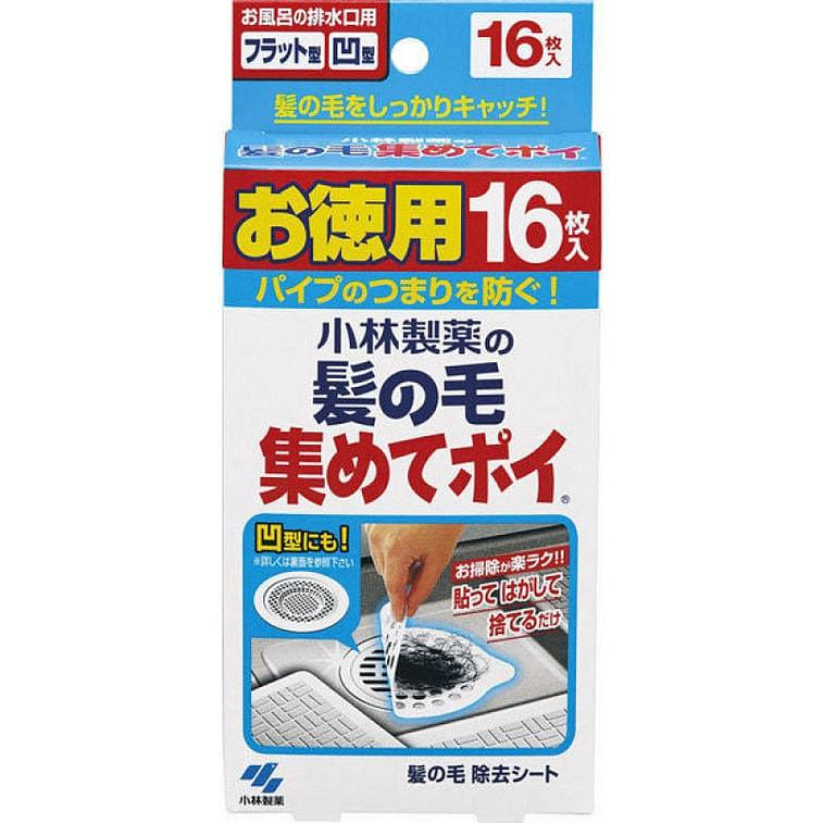 KOBAYASHI Drain Hair Catching Sticker 16sheet/ 1 count
