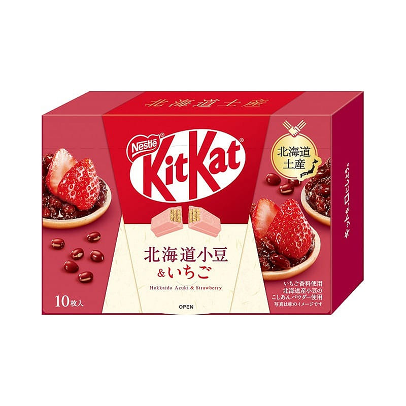 Kitkat biscuits mini 10 pieces red bean strawberry 1 each
