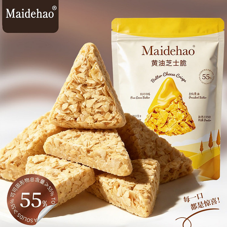 Maidehao Butter Cheese Crisps 76g*3 bags 228 g