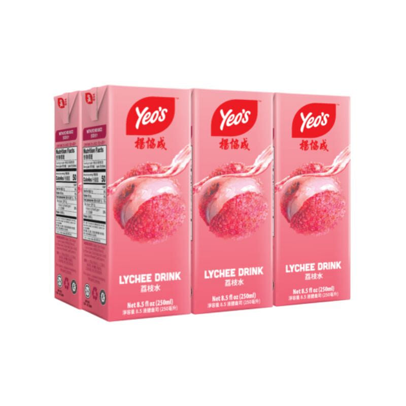 Yeo’s Lychee Drink 250ml Pack of 6 1 each