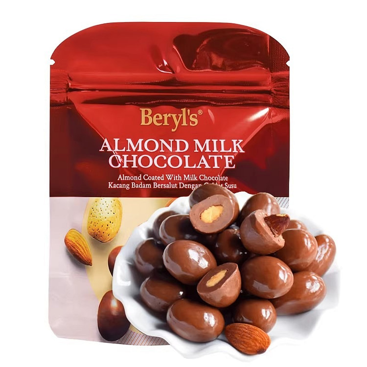 beryls倍乐思烘焙扁桃仁黑牛奶巧克力进口35g 35 克