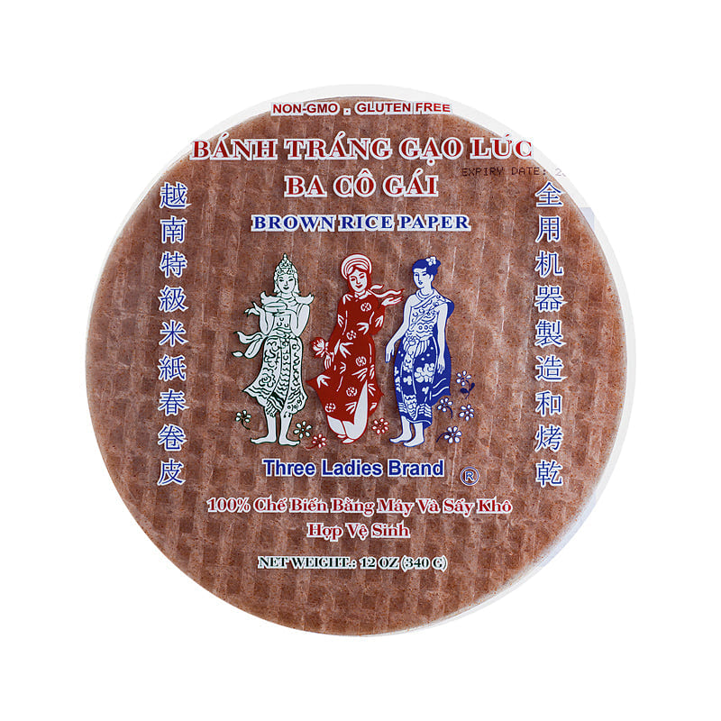 Three Ladies Brand Brown Rice Paper 1 each