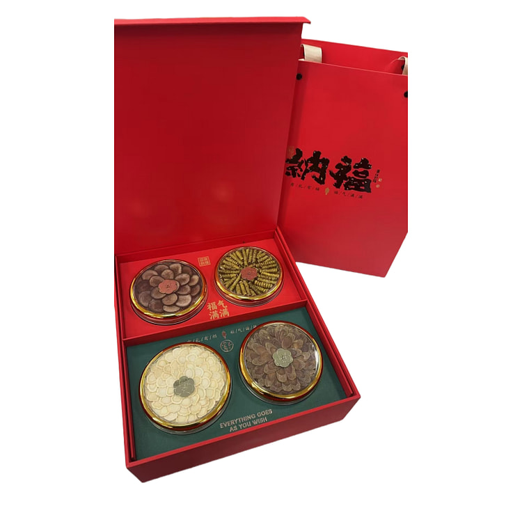纳福四宝滋补礼盒(內含西洋参，石斛，鹿茸，红参)