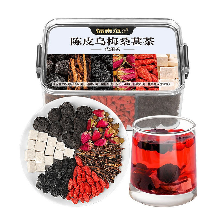 福东海 陈皮乌梅桑葚茶 玫瑰养生茶 227克 1 盒