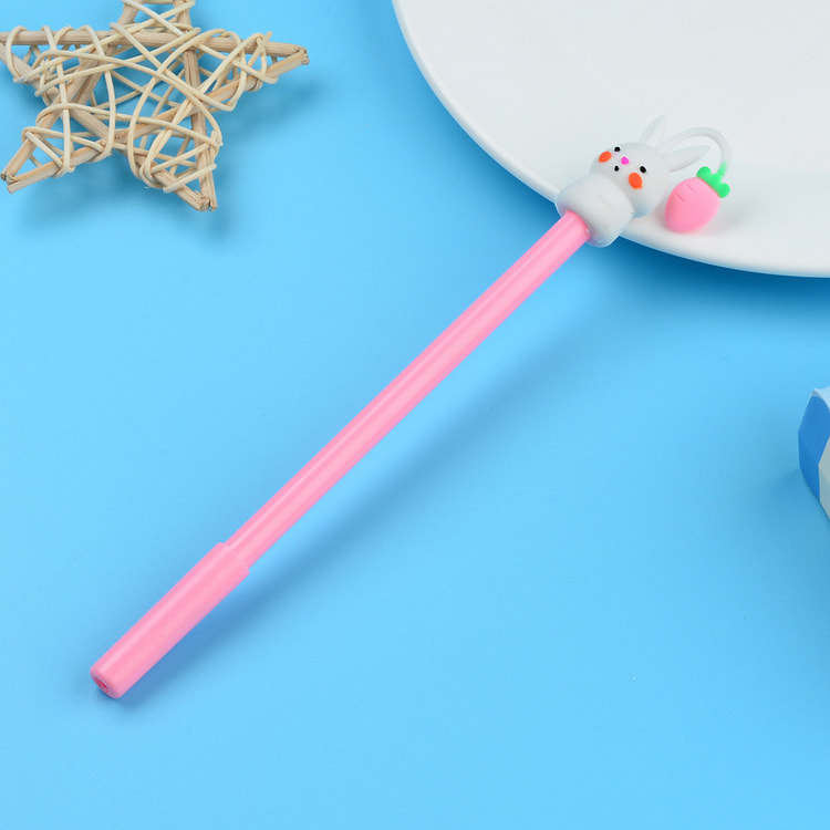 Bút gel 0.5mm dễ thương hình thỏ hồng 1 phần