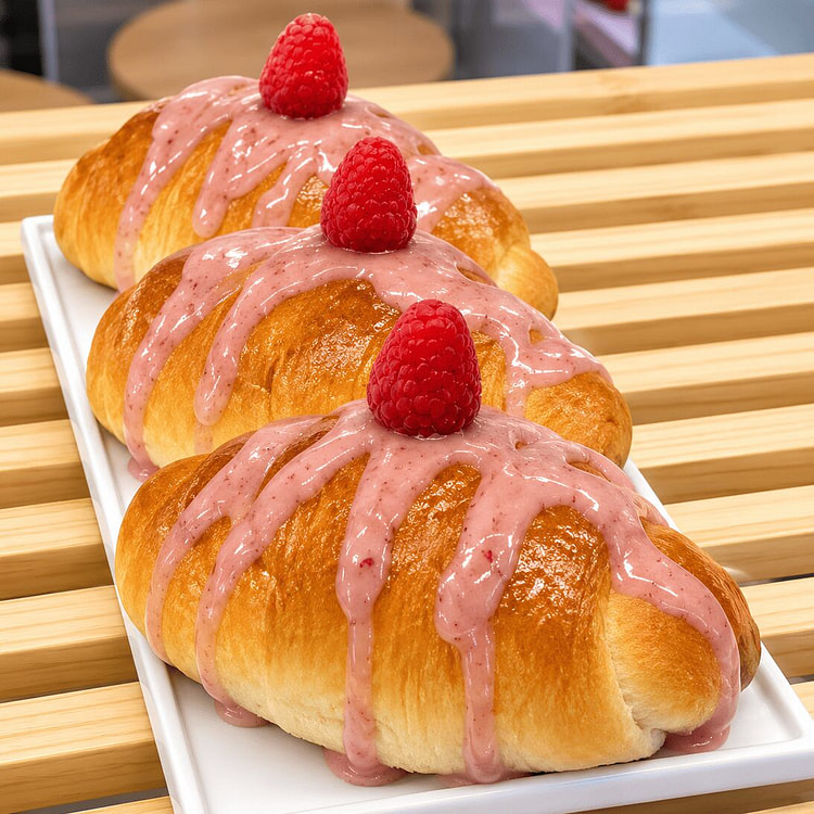 Strawberry Cream Cheese Sea Salt Roll (Shio Pan) 1 count