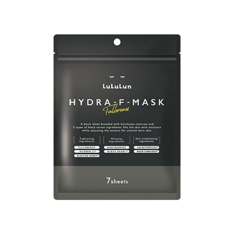 日本 LULULUN 富勒烯黑精华 面膜 7片/ 1 份