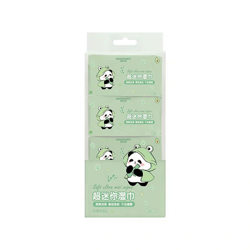 Kewanhong Mini Wet Wipes 8 Packs 64 Pieces 8 pack