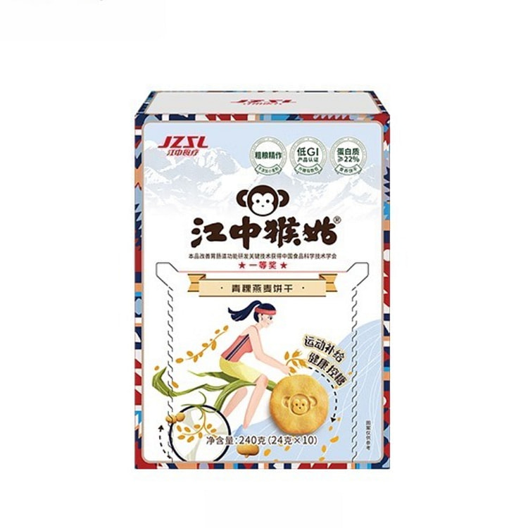 江中猴菇青稞饼干 养胃无糖 240g*1 盒 240 克