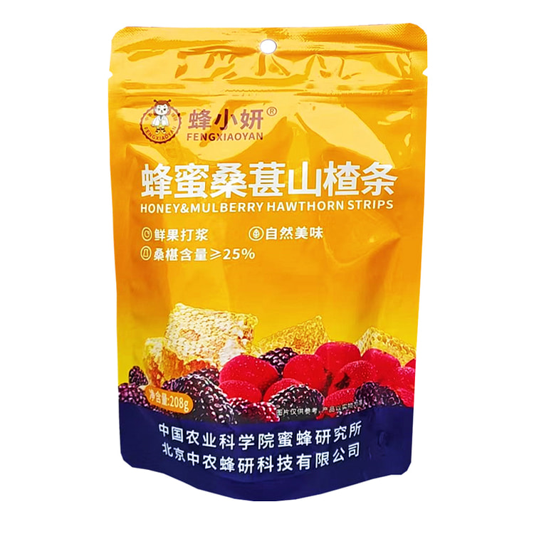 农科院研究所出品蜜蜂桑葚山楂条208g*1袋