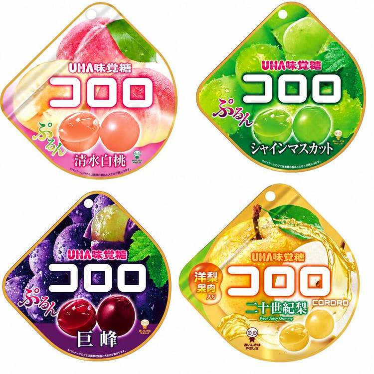 UHA KORORO  Four Flavor Gummy Assortment 4 pack