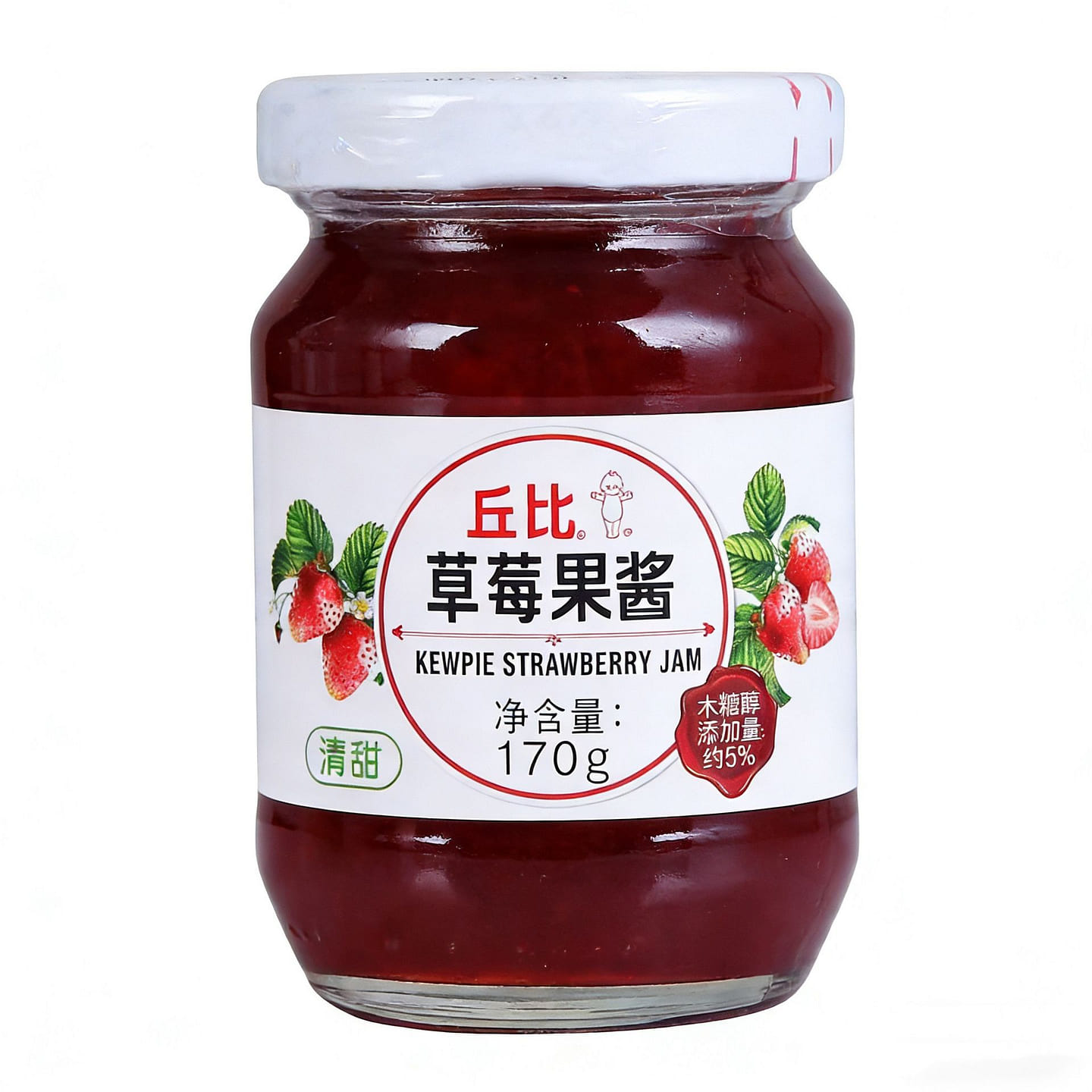 丘比草莓果酱白桃面包酱蛋糕圣代冰激凌果酱 170 克