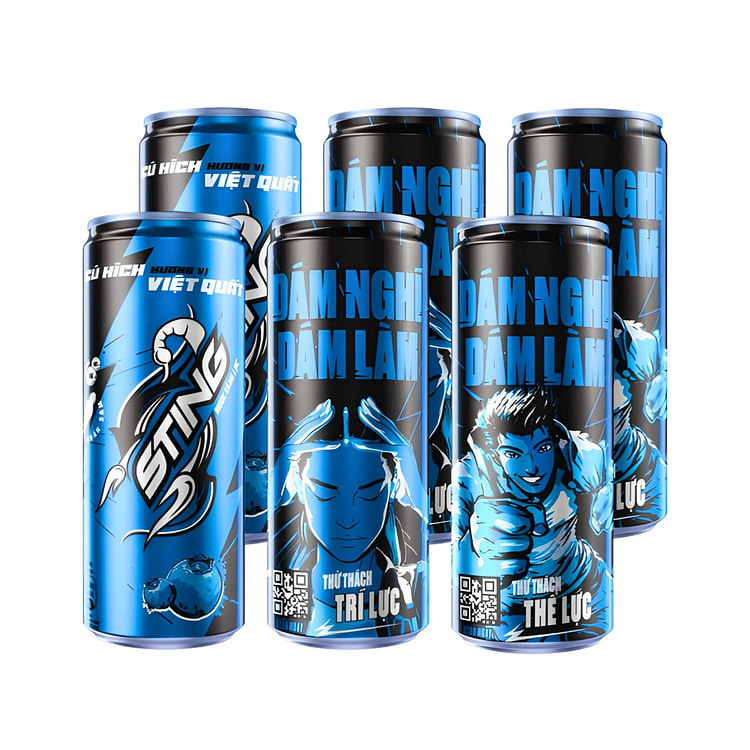 Sting Blueberry Energy Drink 320ml Pack of 6 1 each