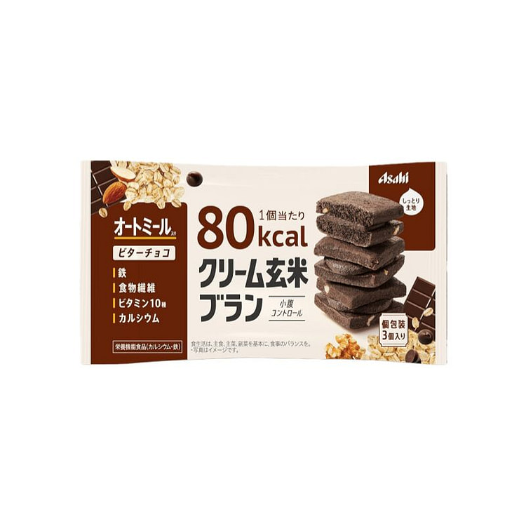 Asahi低卡玄米花 生巧克力饼干 53g 3个装 1 包