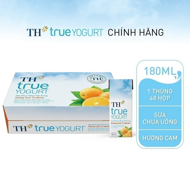 TH 真酸奶牛奶橙味 180ml X 48