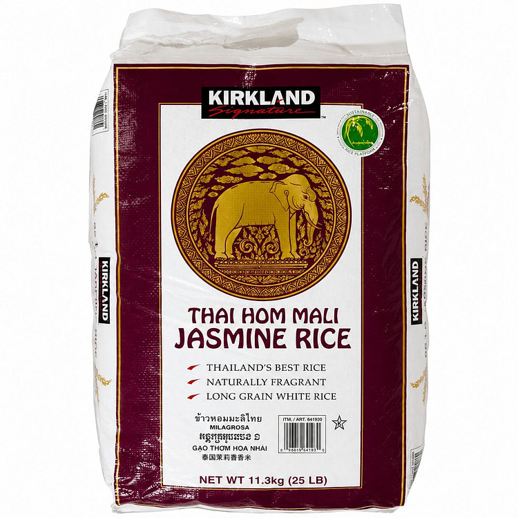 Kirkland Signature Jasmine Rice, 25 Pound 150 pack