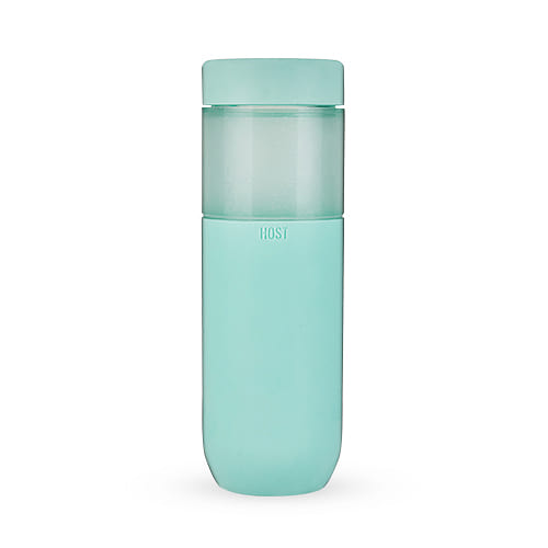 HOST FREEZE Double Walled Daily Water Bottle Freezer Cooling Tumbler with Active Cooling Gel Stainless Steel Lid and Silicone Grip – Set of 1 20 Oz Mint 20 oz