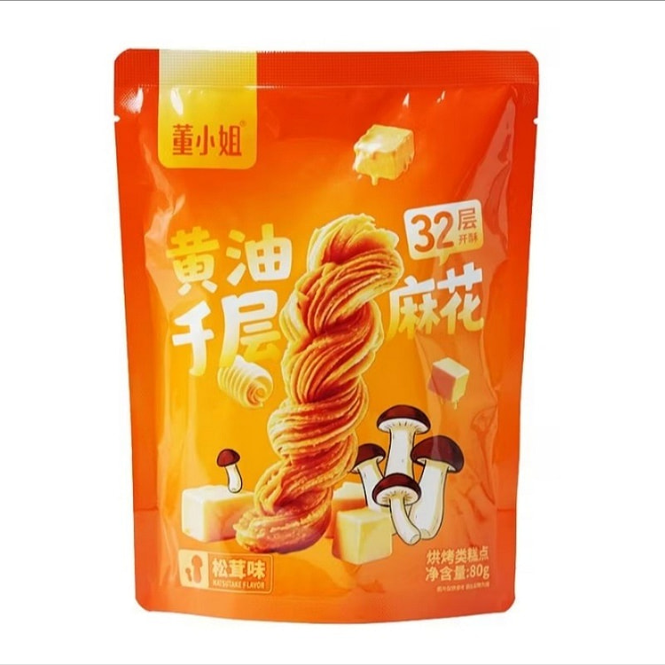 手工千层麻花黄油奶香酥脆小麻花糕点零食松茸味80g 80 克