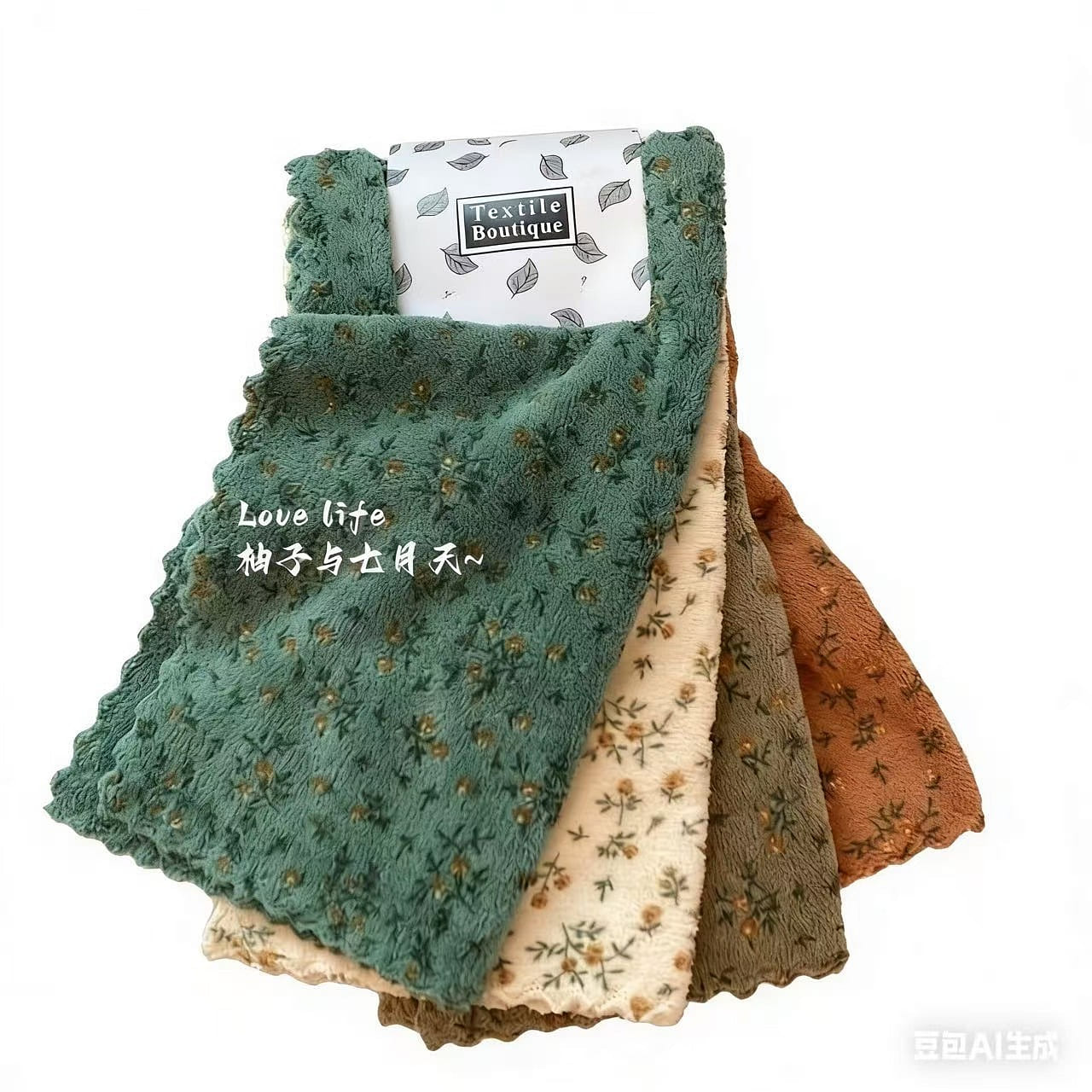 复古岁花 不沾油洗碗巾30*30cm/4条 200 克