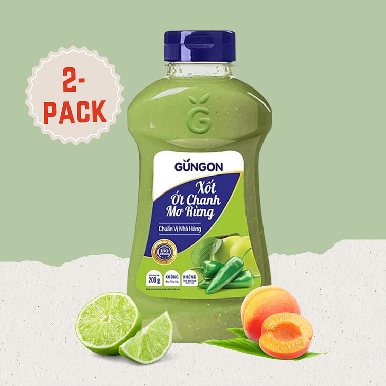 Gungon Apricot Lime Green Chili Sauce for Seafood, Grilled, Fried Dishes 7o